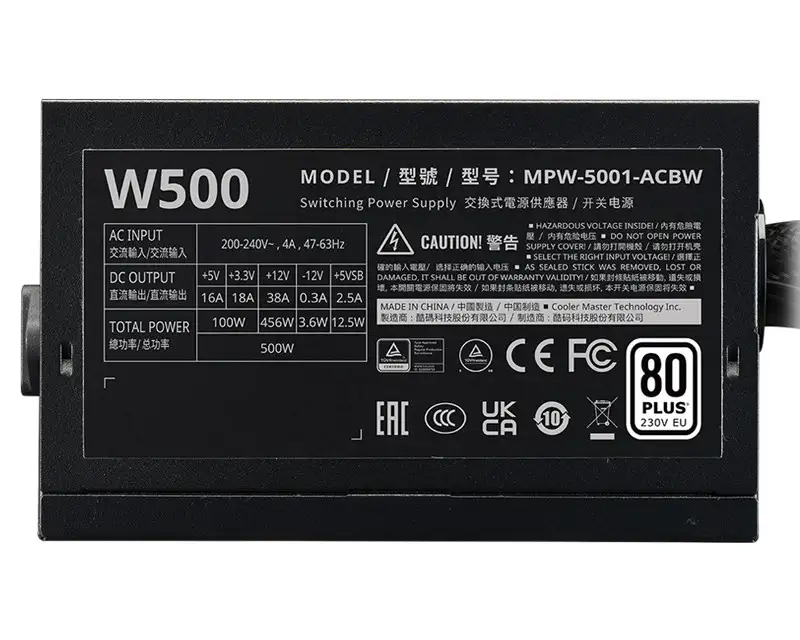 COOLER MASTER Elite NEX W500 500W (MPW-5001-ACBW-BE1) 3Y