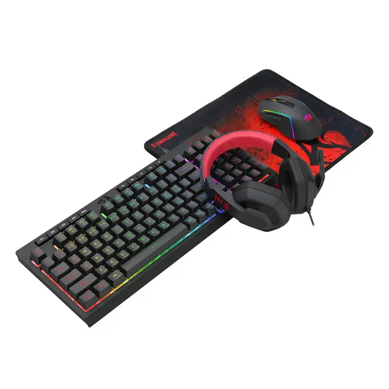 REDRAGON 4 in 1 Combo S149 - K515-RGB + M616-RGB + H120 + P016