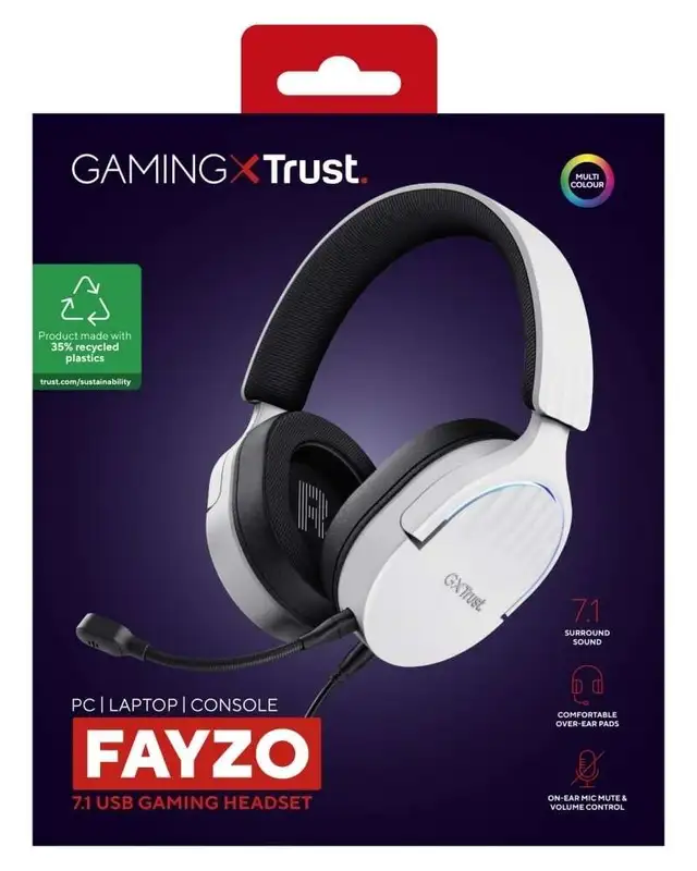 TRUST GXT490W FAYZO 7.1 USB bela