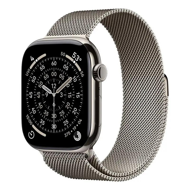 APPLE Watch S11 Cellular 46mm Natural Titanium Case with Natural Milanese Loop - M / L mfd04rk / a