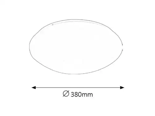 RABALUX Lucas kupatilska plafonjera LED 24W 4000K 38cm bela IP44
