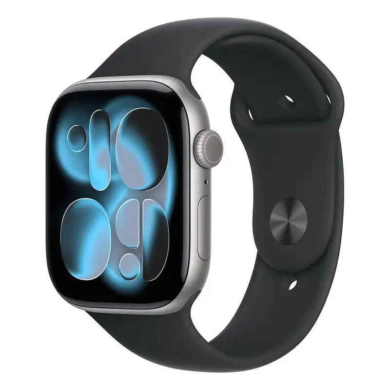 APPLE Watch S11 Cellular 46mm Space Grey Aluminium Case with Black Sport Band - S/M mfc94rk/a