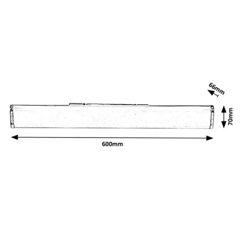 RABALUX Danton,zidna lampa.LED 14W,hrom,L60cm, IP44