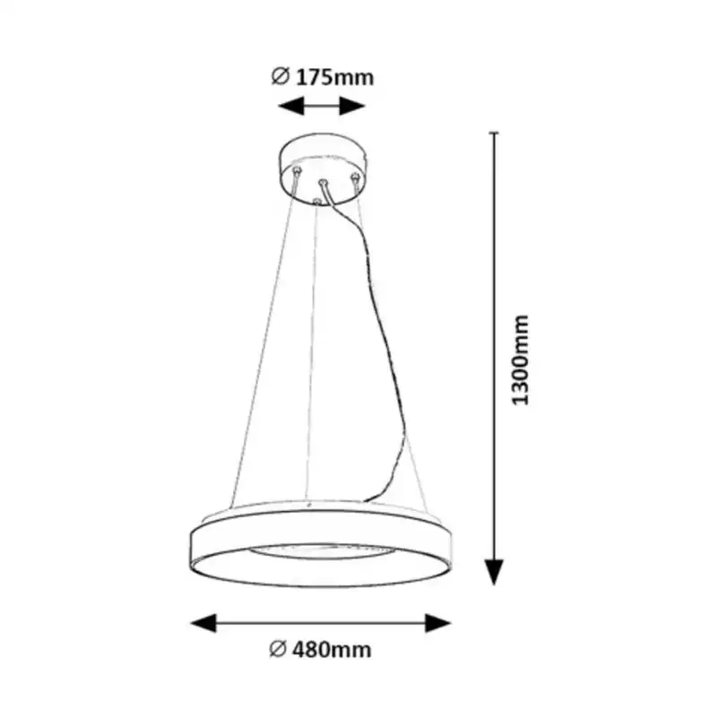 RABALUX Ceilo, LED visilica 38W 3000K-6500K, 3150-3800lm IP21