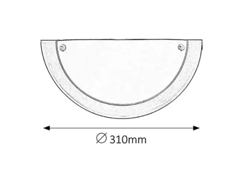 RABALUX Ufo zidna lampa D31 E27 60Ws hrom/staklo
