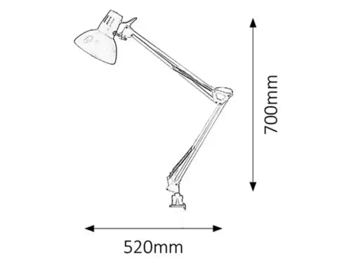 RABALUX Arno stona lampa E27 60W,belo, metal