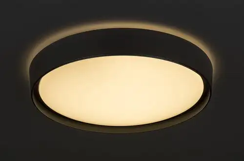 RABALUX Achilles, unutrašnja LED smart plafonjera, crna, metal