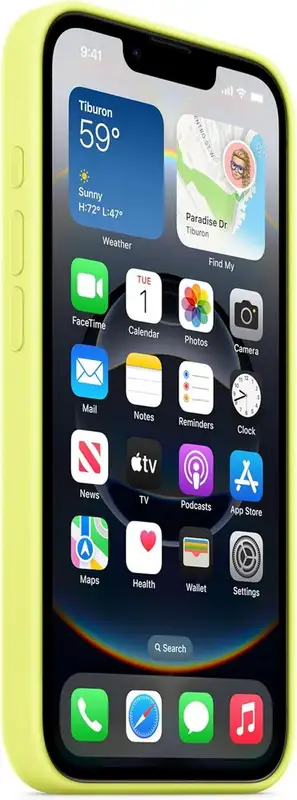 APPLE iPhone 16e Silicone Case – Neon Yellow mgyw4zm/a