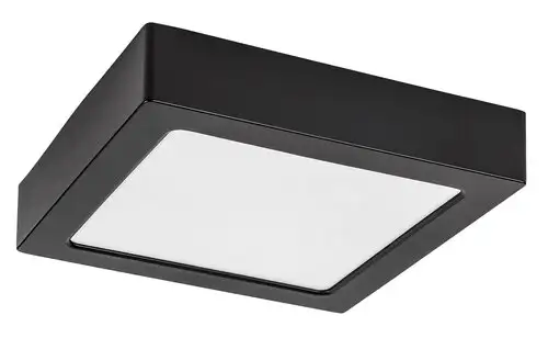 RABALUX Shaun2 plafonjera 15W 3000K crna cetvrtasta