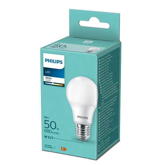PHILIPS 7W(50W) A55 E27 WH FR ND 1PF/12-DISC
