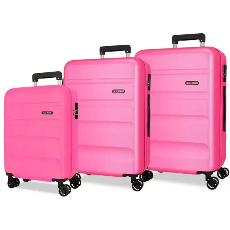 ROLL ROAD FLEX ABS set kofera 3/1 sa 4 tockica pink