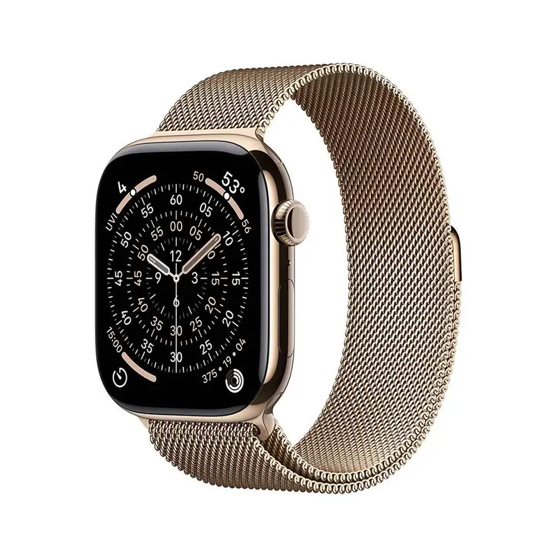APPLE Watch S11 Cellular 42mm Gold Titanium Case with Gold Milanese Loop mf8y4rk / a