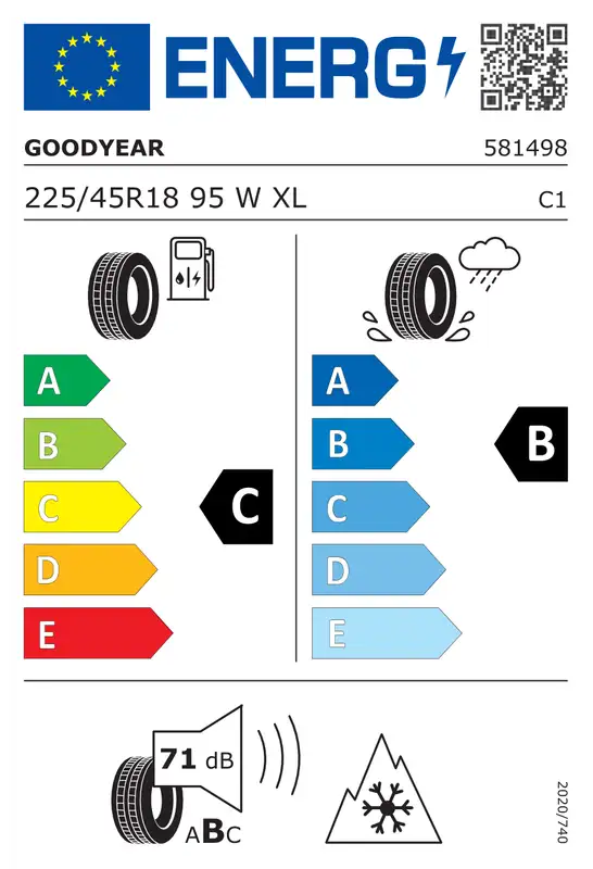 GOODYEAR 225/45R18 95W VEC 4SEASONS G3 XL ROF FP