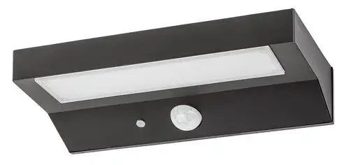 RABALUX Korana spoljna solarna zidna lampa crna aluminijumska 6W 450lm 4000K