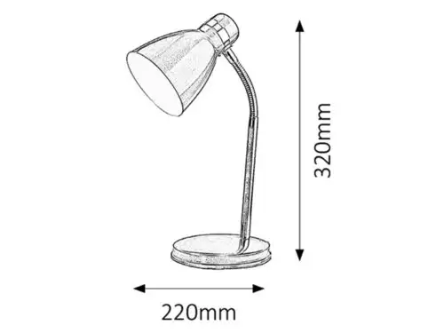 RABALUX Patric stona lampa E14 40W, belo