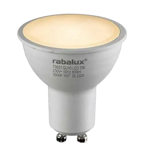 RABALUX LED sijalica GU10, 7W, 800lm, 3000K,  dimabilna