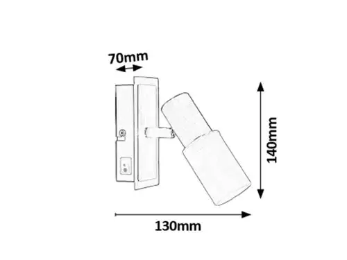 RABALUX Logan spot E14 1x40W hrom
