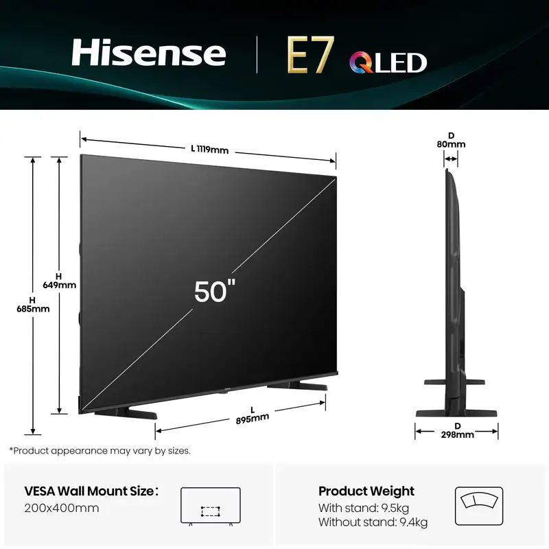 HISENSE 50E7Q QLED