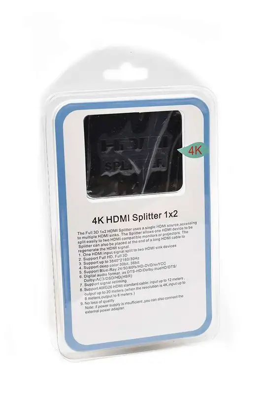 KETTZ HDMI Spliter 1/2 4K*2K/30/Hz KT-HSP120 USB