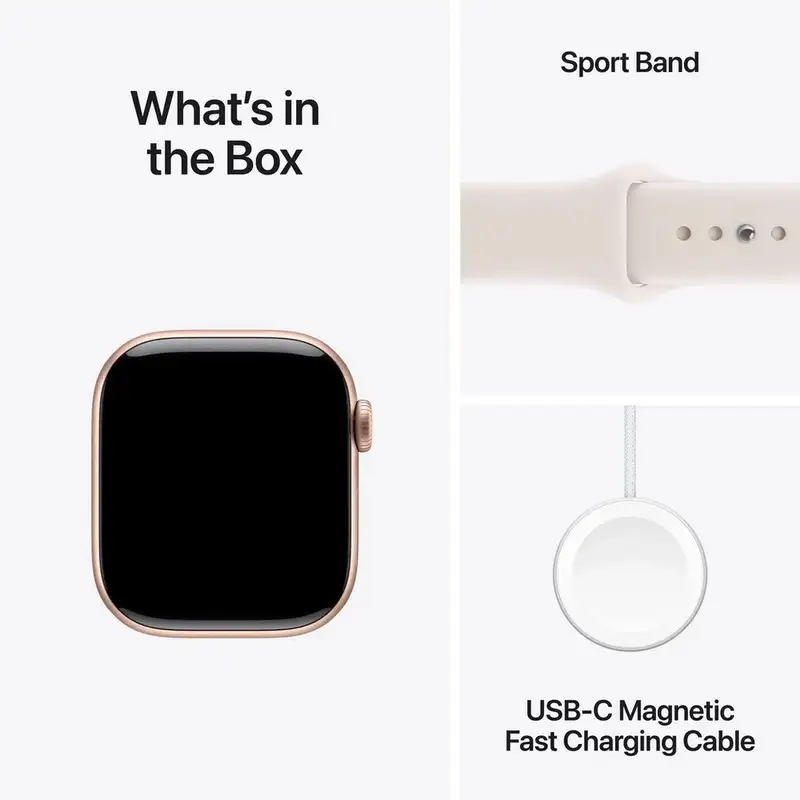 APPLE Watch S11 Cellular 42mm Rose Gold Aluminium Case with Light Blush Sport Band - M/L mf8f4rk/a
