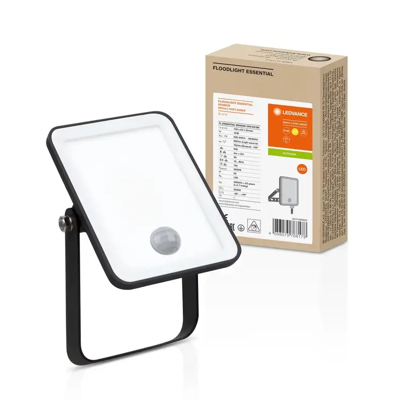 LEDVANCE Reflektor  Essential Sensor 10W 3000K crni