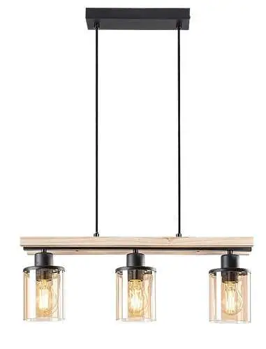 RABALUX Niylah, crna metalna visilica, E27 3x25W, IP20