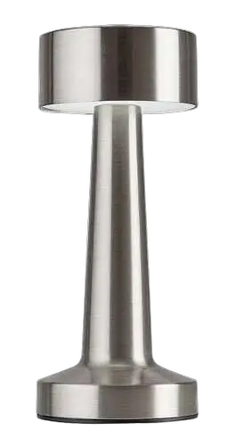RABALUX Senan stona lampa LED2 7W H21cm srebrna