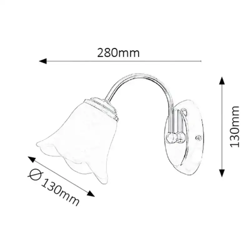 RABALUX Rafaella zidna lampa E14 40W zlato