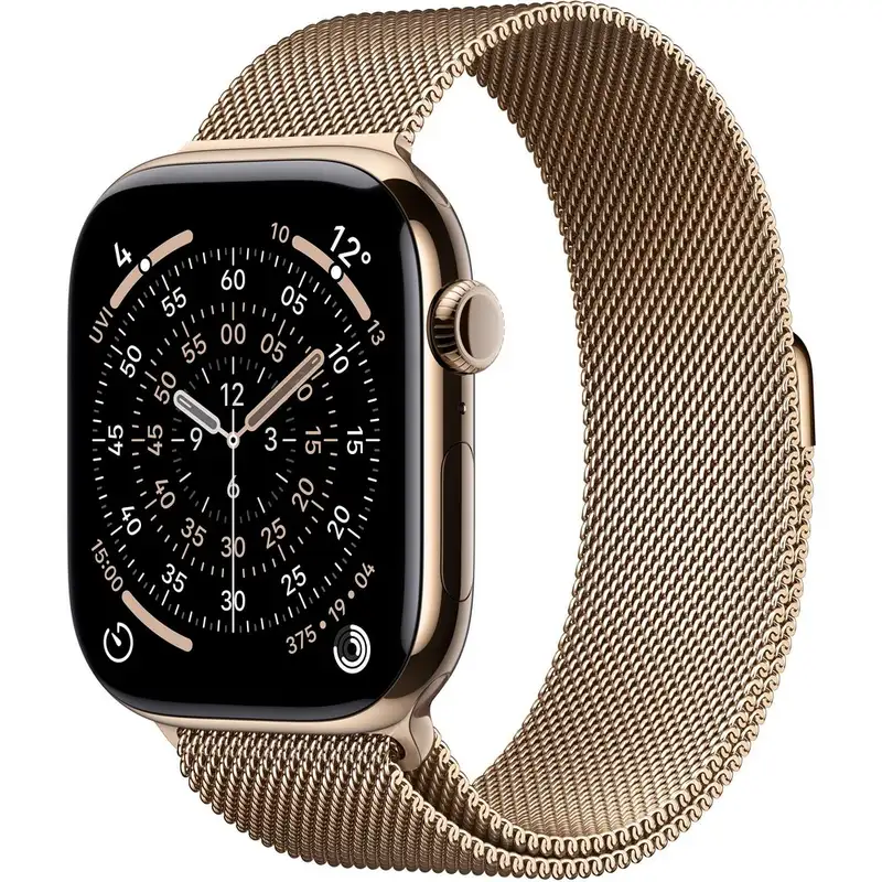 APPLE Watch S11 Cellular 46mm Gold Titanium Case with Gold Milanese Loop - S/M mfd74rk/a
