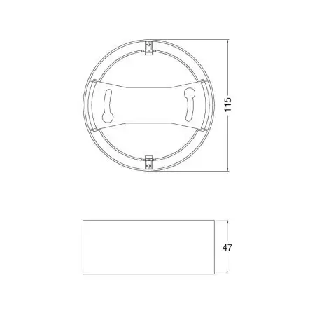 LEDVANCE Nadgradni ram 115mm beli IP44