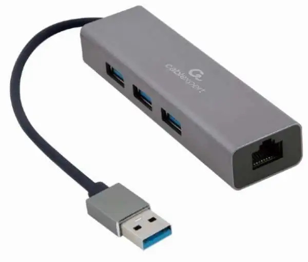GEMBIRD A-AMU3-LAN-01 USB AM Gigabit network adapter with 3-port USB 3.0 hub