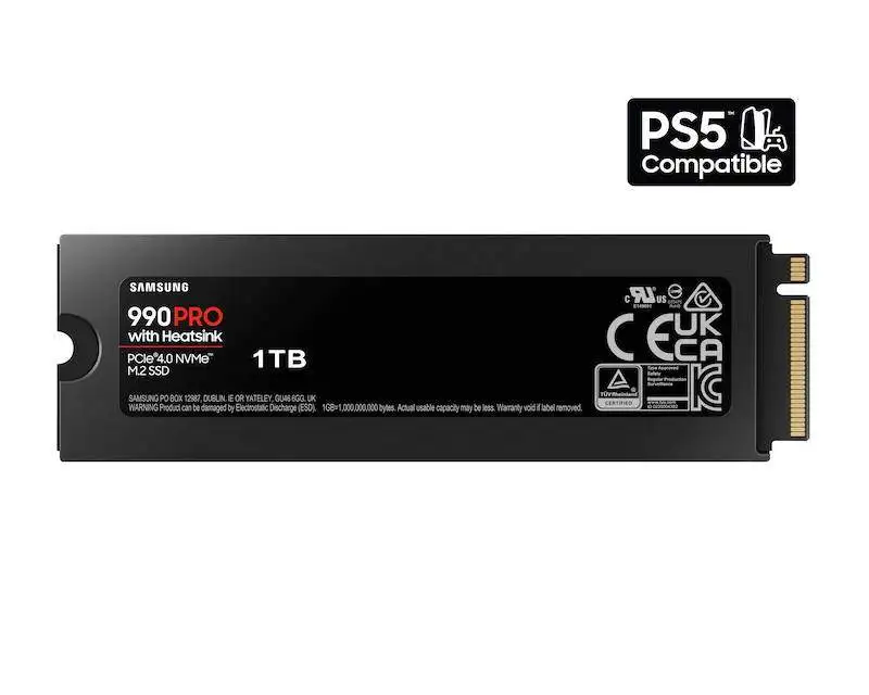 SAMSUNG 1TB M.2 NVMe MZ-V9P1T0CW 990 Pro Series Heatsink SSD