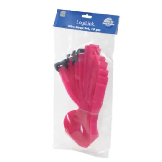 LOGILINK Cicak trakice za vezivanje kablova Velcro 500x20mm 10kom (Roze)