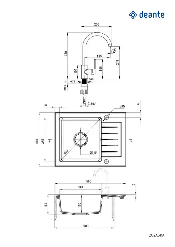 DEANTE SET ZQZA511A