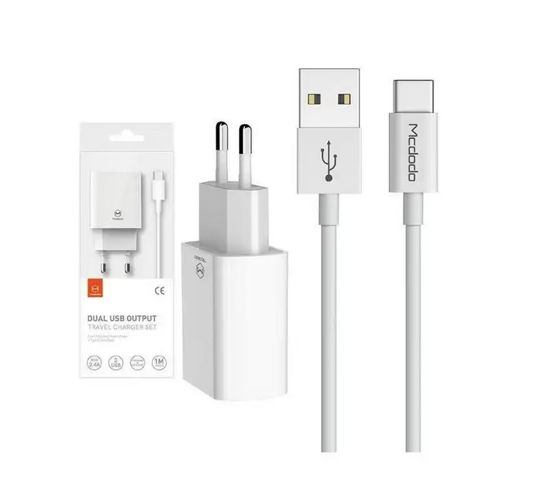 MCDODO CH-6721 Set USB-A x 2 + kabl TIP-C, 1m