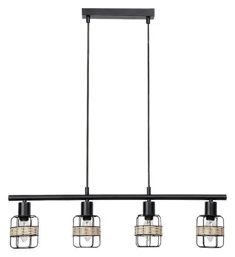 RABALUX Indiana, metal Visilica lampa,E14 4x MAX25W, mat crn