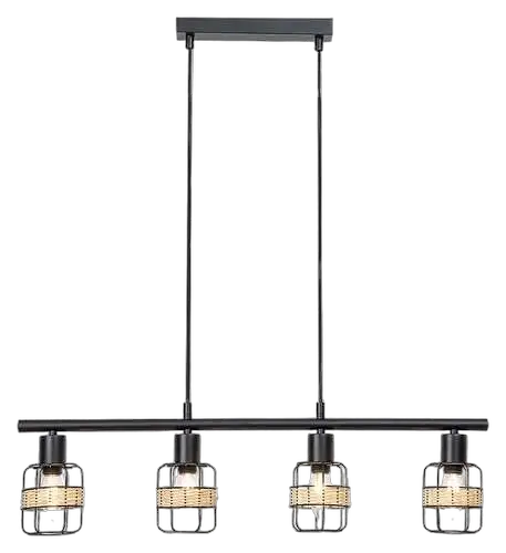 RABALUX Indiana, metal Visilica lampa,E14 4x MAX25W, mat crn