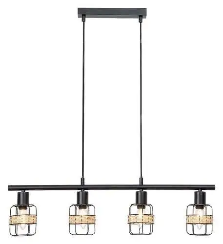 RABALUX Indiana, metal Visilica lampa,E14 4x MAX25W, mat crn