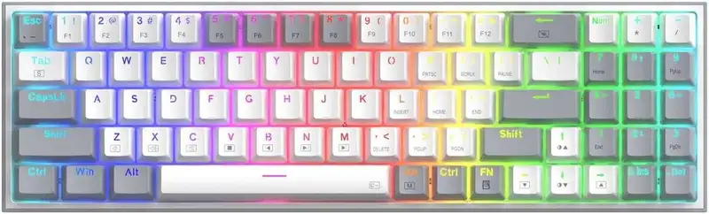 REDRAGON Pollux RGB Gaming Keyboard White, Red Switch