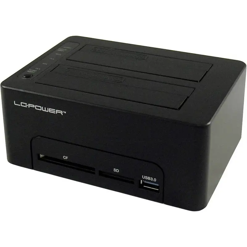 LC POWER LC-DOCK-U3-CR 2xSSD/HDD, Black, Cardreader,1xUSB3.0 HUB