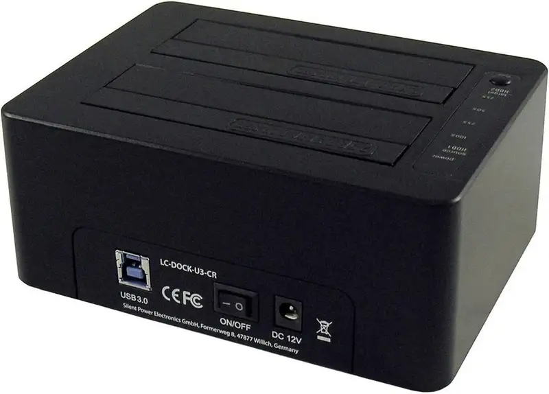 LC POWER LC-DOCK-U3-CR 2xSSD/HDD, Black, Cardreader,1xUSB3.0 HUB