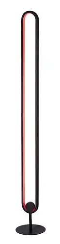 RABALUX Barto, podna lampa, samo RGB svetlo, daljinski, crna metalna, 19W, visina 125cm