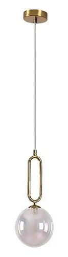 RABALUX Rosehip, visilica champagne metal/multikolor staklo, 1xG9