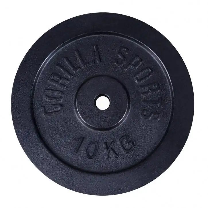 GORILLA SPORTS Teg od livenog gvozdja (10 kg / Crni)