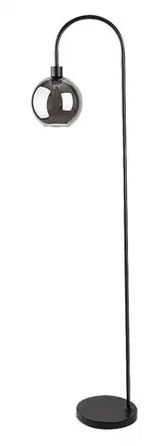 RABALUX Ricardo, podna lampa metal crna/dimljeno staklo, 1xE27, visina 160cm