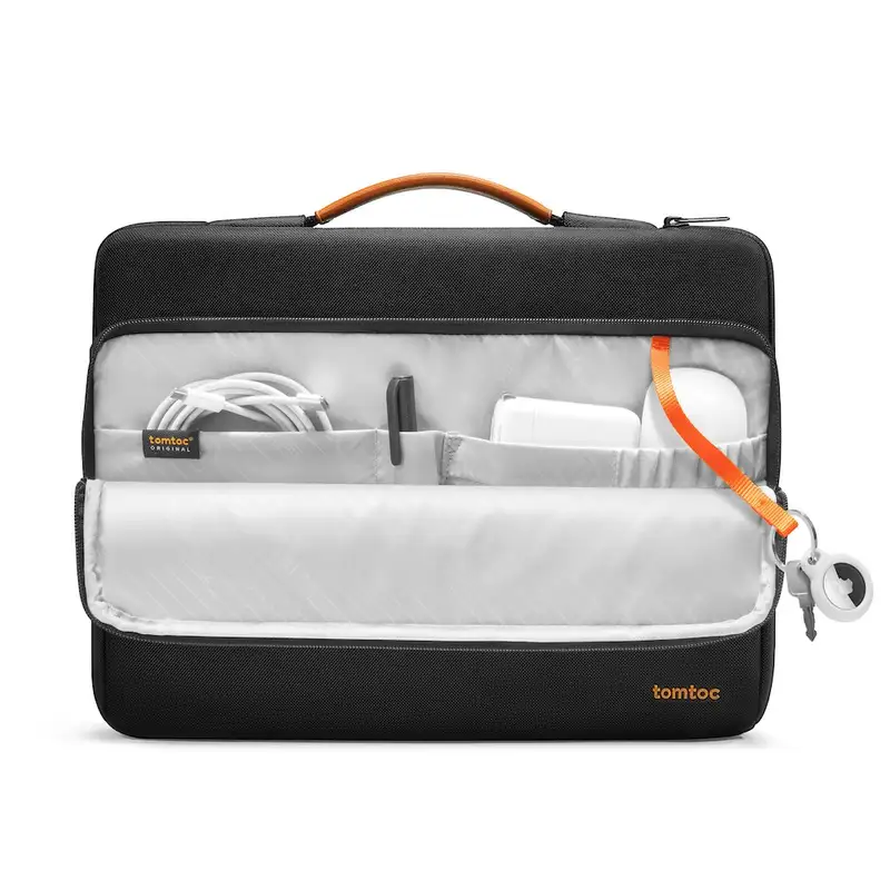 TOMTOC DEFENDER A14 LAPTOP BRIEFCASE BLACK 16" A14F2D1