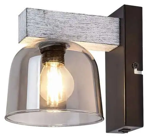 RABALUX Cardamom, zidna lampa, E14 1x MAX 40W, mat crna