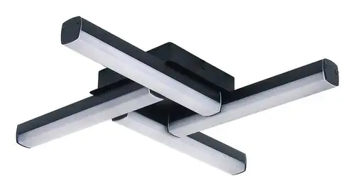 RABALUX Evan, plafonska kupatilska crna, LED 18W, 4000K