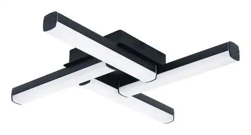 RABALUX Evan, plafonska kupatilska crna, LED 18W, 4000K