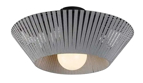 RABALUX Revan, plafonska tekstilna siva 1xE27,  precnik 40cm